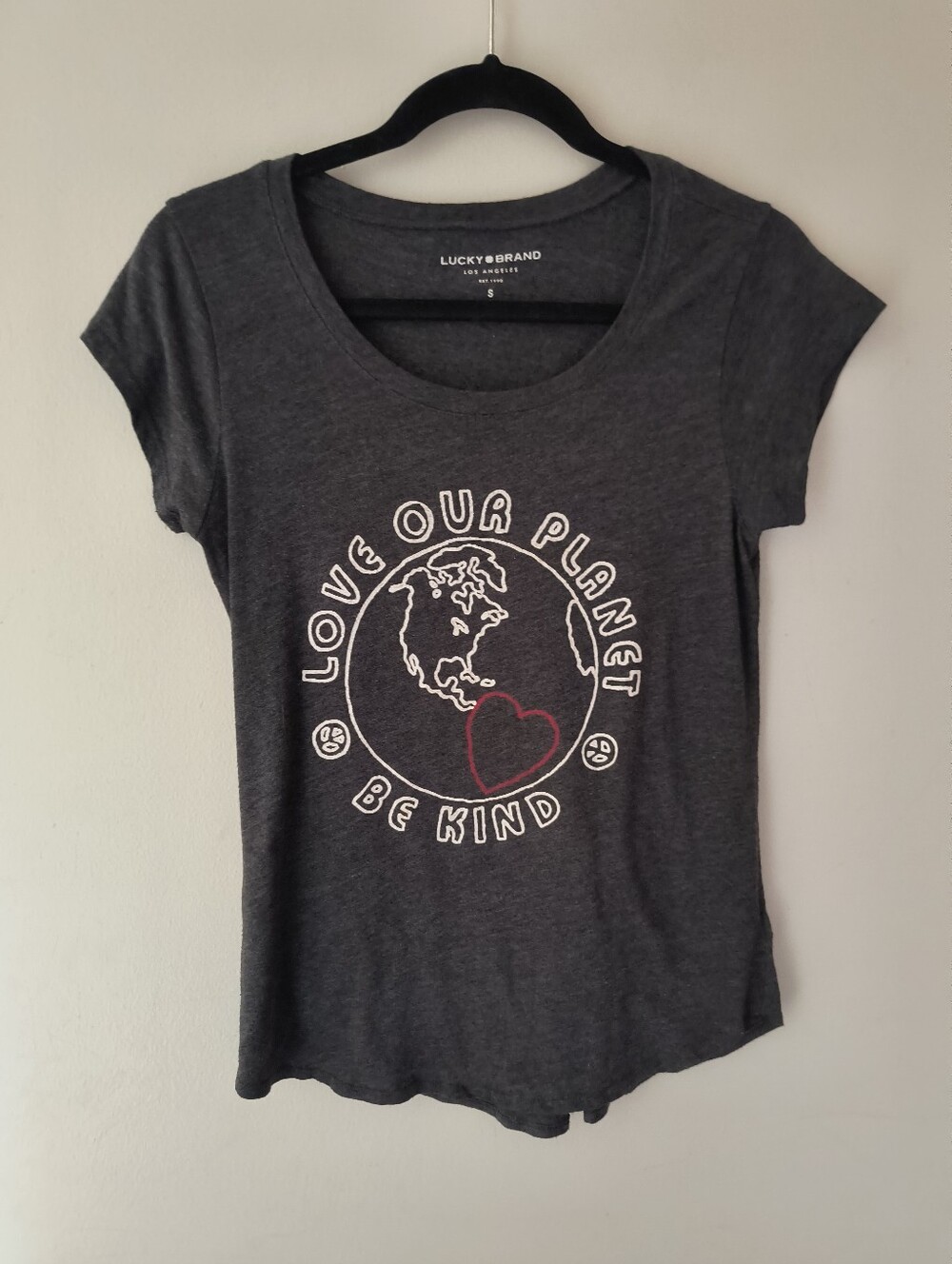 Lucky Brand Grey Short Sleeve T-shirt Size Small